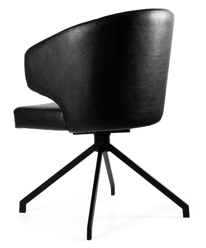 Krzesło biurowe obrotowe Novo eko-skóra czarny