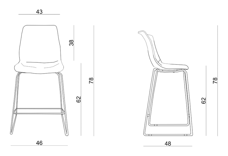 Krzesło Cube tapicerowane czarny/ciemny szary