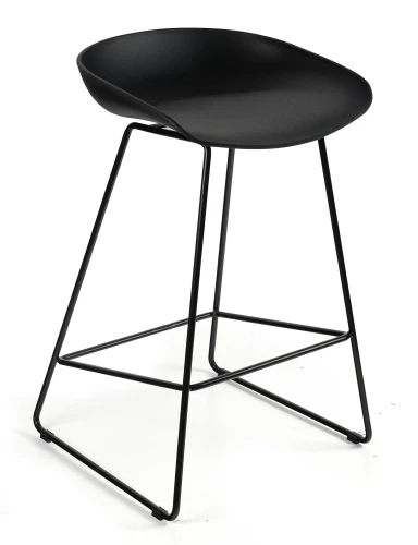 Krzesło Club z podnóżkiem czarny/czarny