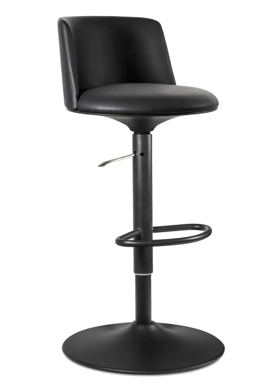 Hoker Noho obrotowy tapicerowany eko-skóra czarny