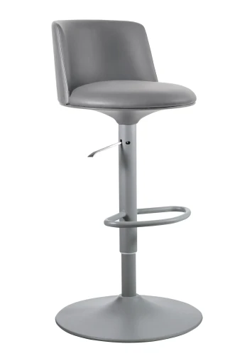 Hoker Noho obrotowy tapicerowany eko-skóra szary