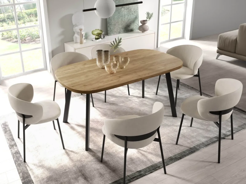 Stół rozkładany Sumic 120-220 cm do jadalni salonu owalny