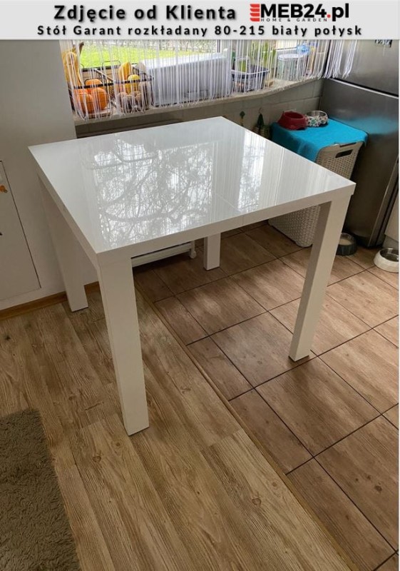 Stół Garant rozkładany 80-215 biały połysk - zdjęcie od klienta