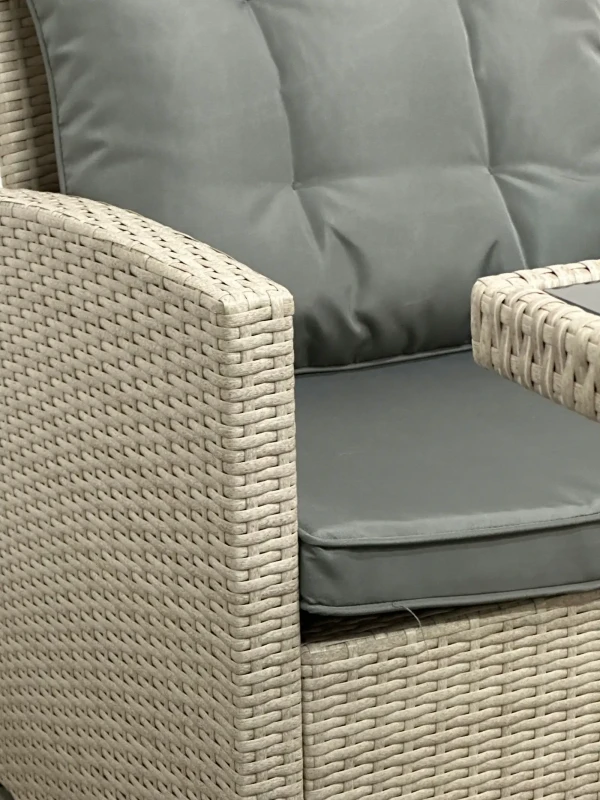 Zestaw mebli ogrodowych z technorattanu Maxipolo Jasny beż