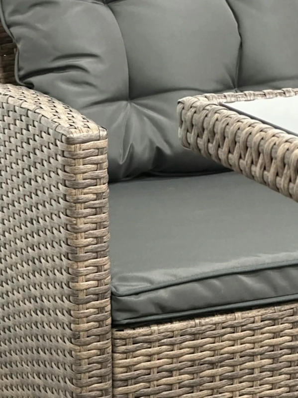 Zestaw mebli ogrodowych z technorattanu Maxipolo Jasny brąz