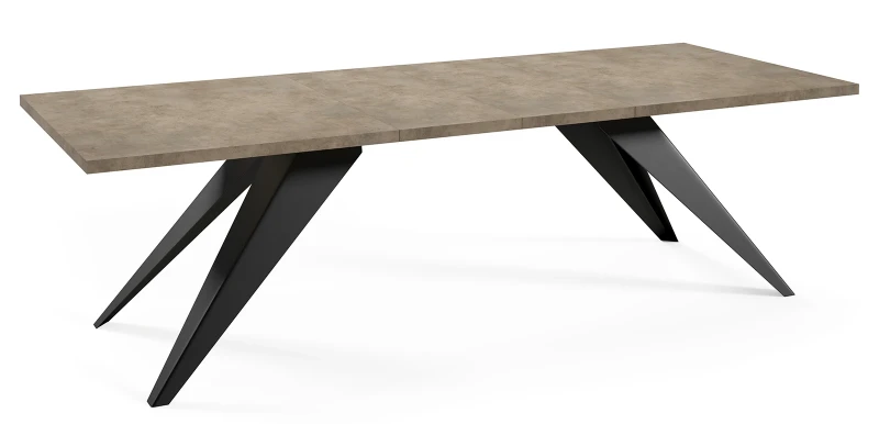 Stół rozkładany Ronic 140-240 cm do jadalni salonu - Dark Grey Chicago Concrete