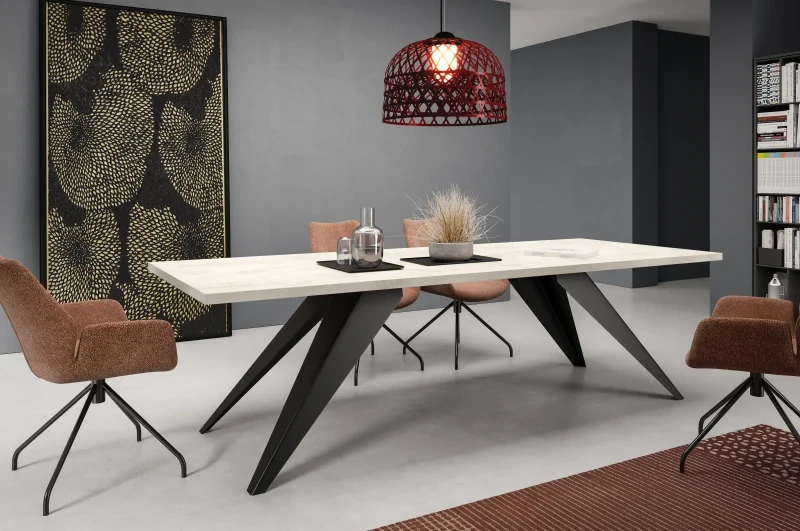 Stół rozkładany Ronic 140-240 cm do jadalni salonu - White Chromix