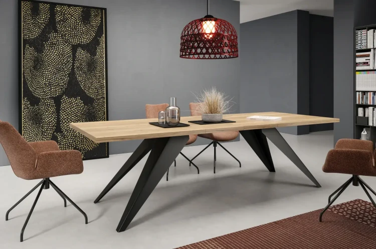 Stół rozkładany Ronic 140-240 cm do jadalni salonu - Natural Halifax Oak
