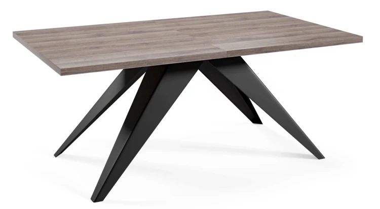 Stół rozkładany Ronic 140-240 cm do jadalni salonu - Anthracite Sherman Oak