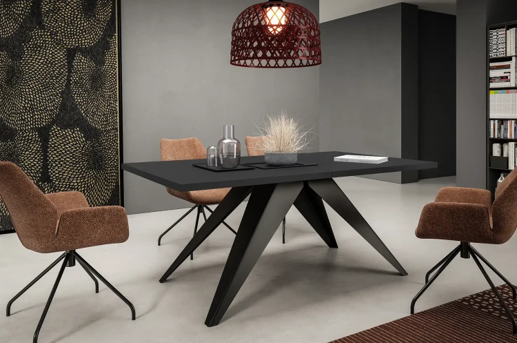 Stół rozkładany Ronic 140-240 cm do jadalni salonu - czarny molet