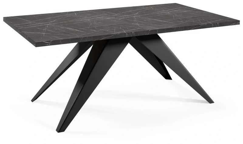 Stół rozkładany Ronic 160-260 cm do jadalni salonu - Black Pietra Grigia