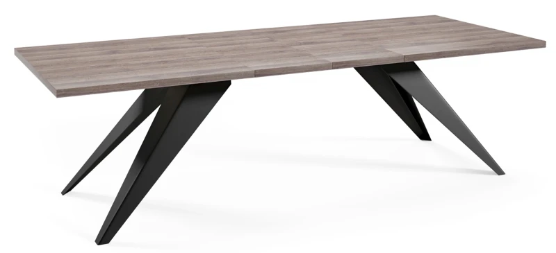 Stół rozkładany Ronic 160-260 cm do jadalni salonu - Anthracite Sherman Oak