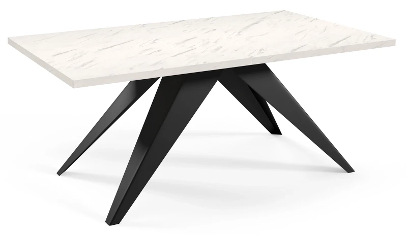 Stół rozkładany Ronic 160-260 cm do jadalni salonu - marmur bianco