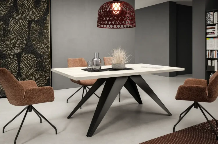 Stół rozkładany Ronic 160-260 cm do jadalni salonu - White Chromix