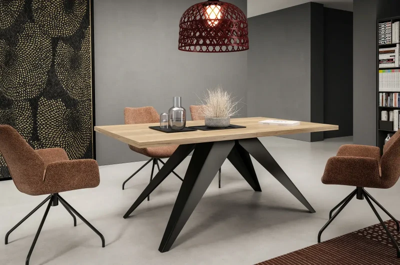 Stół rozkładany Ronic 160-260 cm do jadalni salonu - Natural Halifax Oak