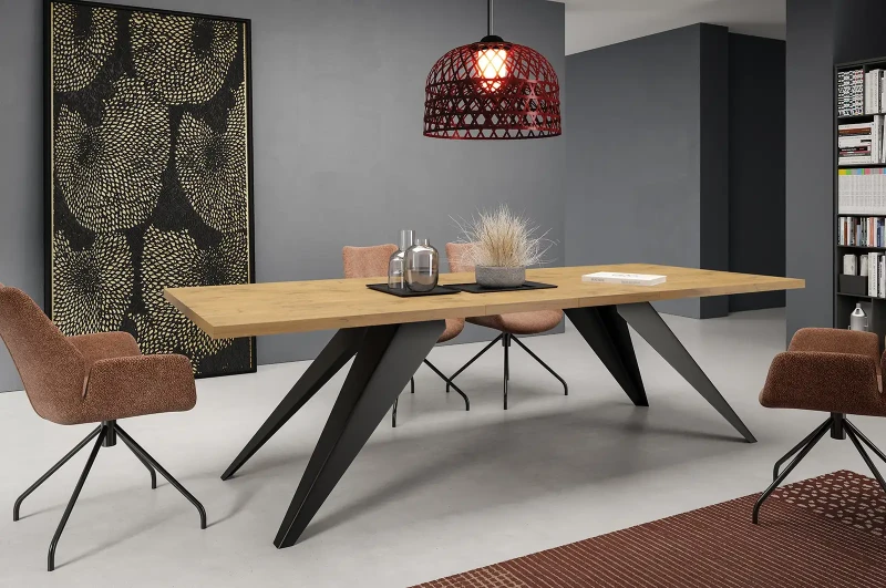 Stół rozkładany Ronic 160-260 cm do jadalni salonu - dąb lancelot