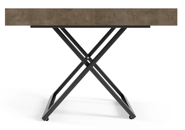 Ławostół rozkładany Sonic U 120-200 cm do salonu - Dark Grey Chicago Concrete
