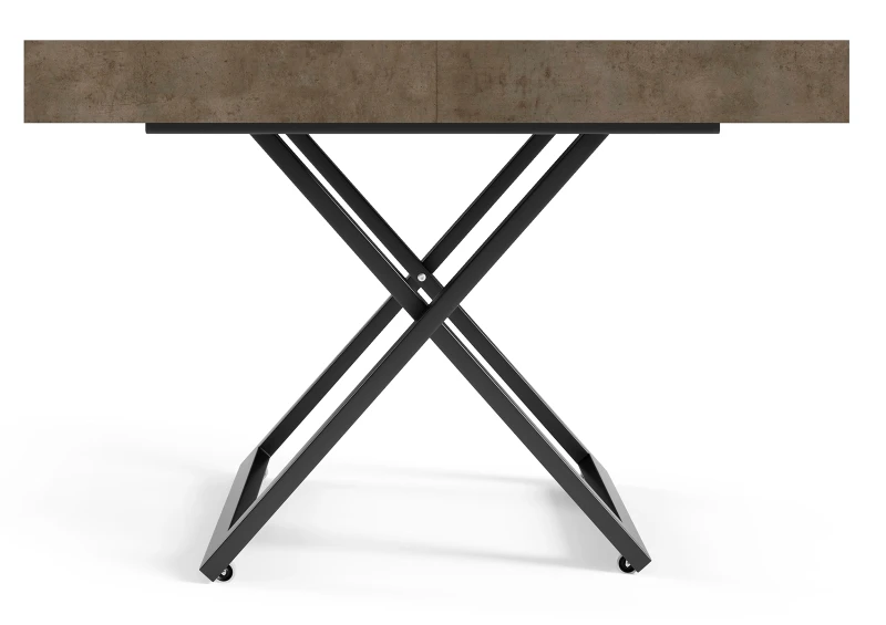 Ławostół rozkładany Sonic U 120-200 cm do salonu - Dark Grey Chicago Concrete