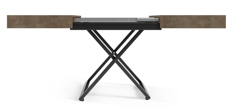 Ławostół rozkładany Sonic U 120-200 cm do salonu - Dark Grey Chicago Concrete