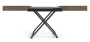 Ławostół rozkładany Sonic U 120-200 cm do salonu - Dark Grey Chicago Concrete