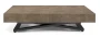 Ławostół rozkładany Sonic U 120-200 cm do salonu - Dark Grey Chicago Concrete