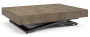 Ławostół rozkładany Sonic U 120-200 cm do salonu - Dark Grey Chicago Concrete