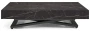 Ławostół rozkładany Sonic U 120-200 cm do salonu - Black Pietra Grigia