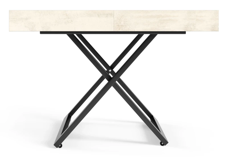 Ławostół rozkładany Sonic U 120-200 cm do salonu - White Chromix