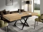 Ławostół rozkładany Sonic U 120-200 cm do salonu - Natural Halifax Oak