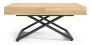 Ławostół rozkładany Sonic U 120-200 cm do salonu - Natural Halifax Oak