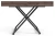 Ławostół rozkładany Sonic U 120-200 cm do salonu - Anthracite Sherman Oak