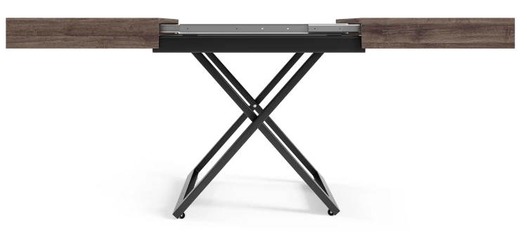 Ławostół rozkładany Sonic U 120-200 cm do salonu - Anthracite Sherman Oak