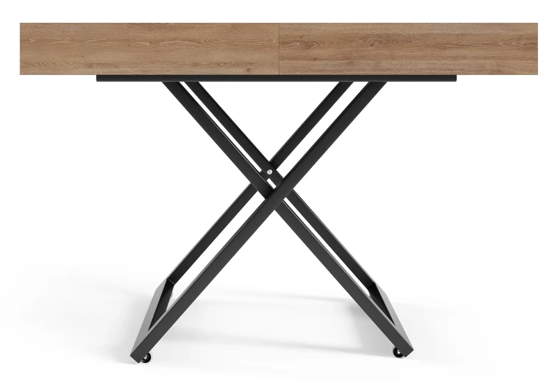 Ławostół rozkładany Sonic U 120-200 cm do salonu -  Truffle Brown Davos Oak