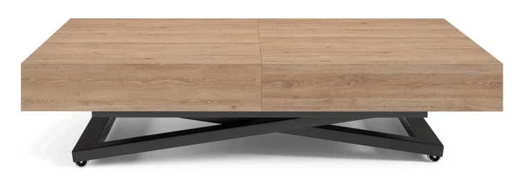 Ławostół rozkładany Sonic U 120-200 cm do salonu -  Truffle Brown Davos Oak