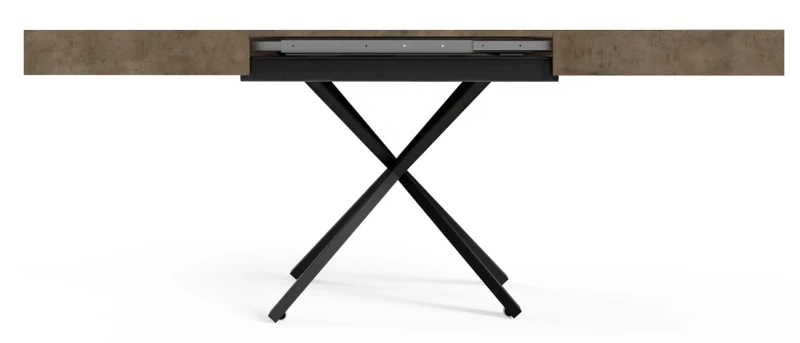 Ławostół rozkładany Sonic X 120-200 cm do salonu  - Dark Grey Chicago Concrete