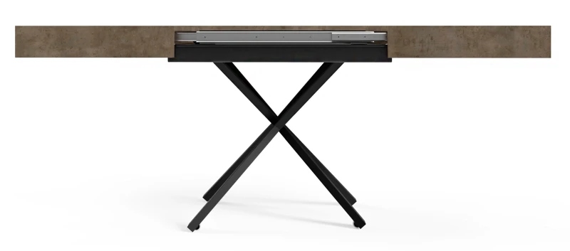 Ławostół rozkładany Sonic X 120-200 cm do salonu  - Dark Grey Chicago Concrete