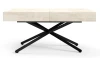 Ławostół rozkładany Sonic X 120-200 cm do salonu  - White Chromix