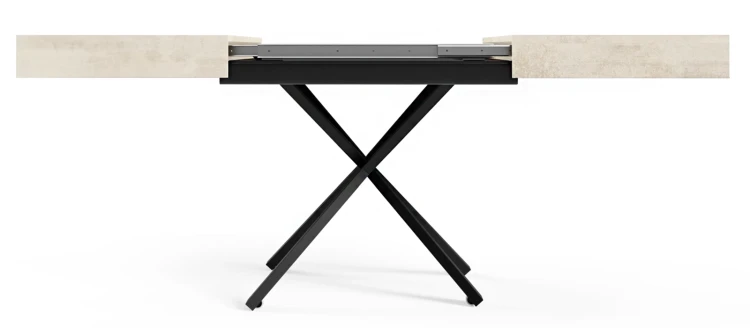 Ławostół rozkładany Sonic X 120-200 cm do salonu  - White Chromix