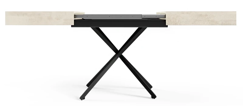 Ławostół rozkładany Sonic X 120-200 cm do salonu  - White Chromix