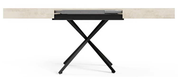 Ławostół rozkładany Sonic X 120-200 cm do salonu  - White Chromix