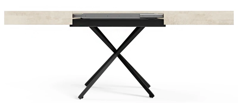 Ławostół rozkładany Sonic X 120-200 cm do salonu  - White Chromix