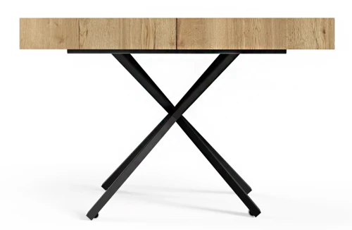 Ławostół rozkładany Sonic X 120-200 cm do salonu  - Natural Halifax Oak