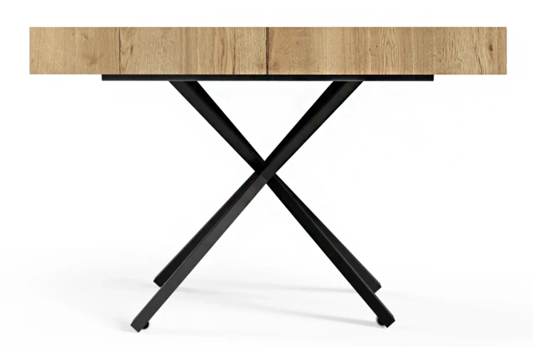 Ławostół rozkładany Sonic X 120-200 cm do salonu  - Natural Halifax Oak
