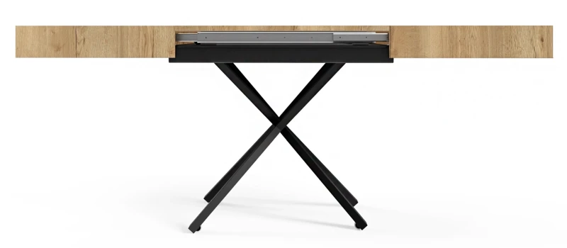 Ławostół rozkładany Sonic X 120-200 cm do salonu  - Natural Halifax Oak