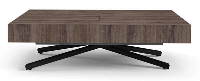 Ławostół rozkładany Sonic X 120-200 cm do salonu  - Anthracite Sherman Oak