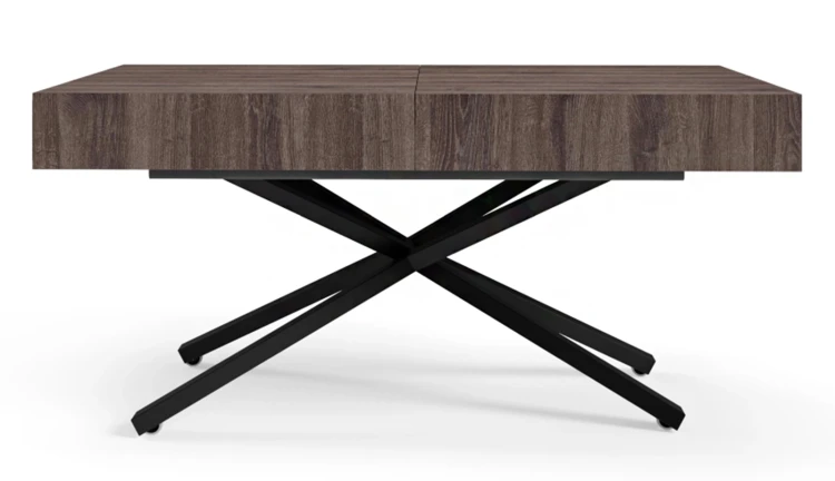 Ławostół rozkładany Sonic X 120-200 cm do salonu  - Anthracite Sherman Oak