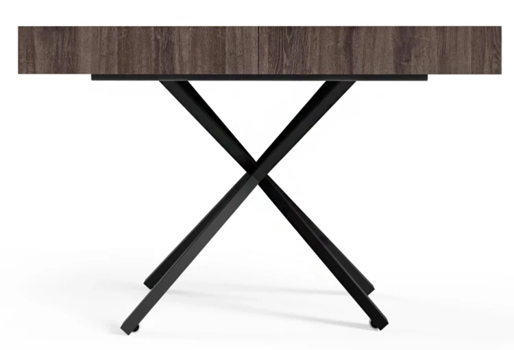 Ławostół rozkładany Sonic X 120-200 cm do salonu  - Anthracite Sherman Oak