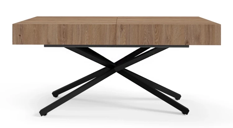 Ławostół rozkładany Sonic X 120-200 cm do salonu  - Truffle Brown Davos Oak