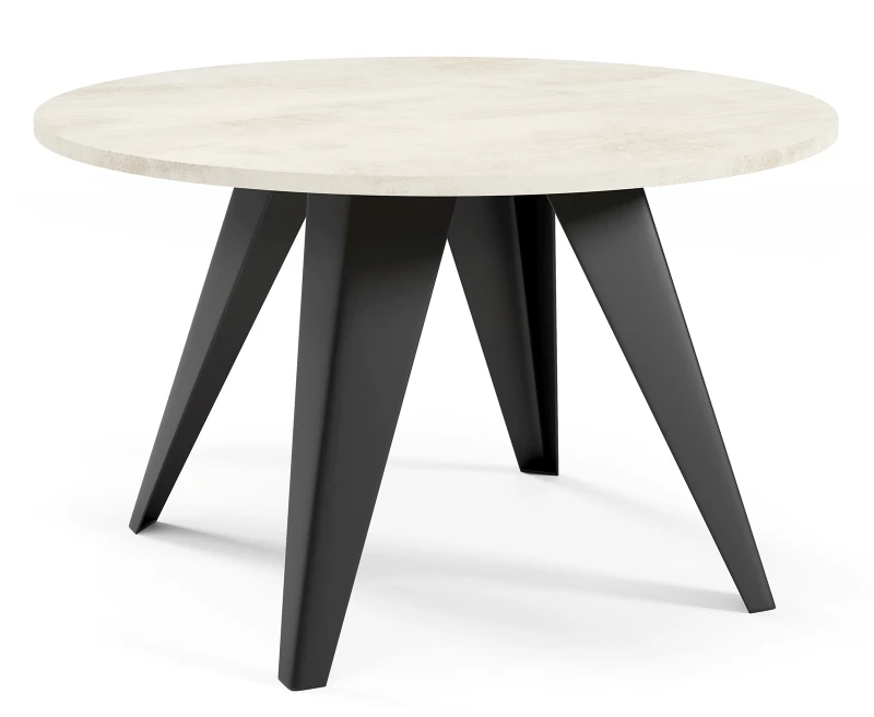 Stolik kawowy Alisse 75 cm do salonu - White Chromix