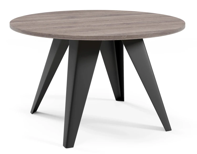 Stolik kawowy Alisse 75 cm do salonu - Anthracite Sherman Oak